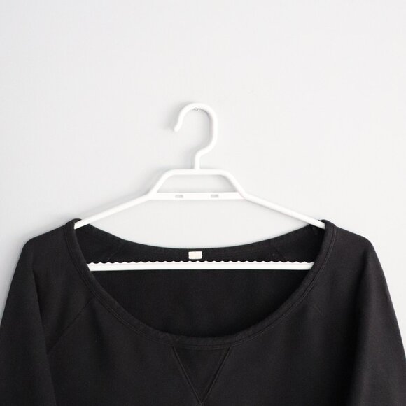Lululemon Womens Meditate Black Sz 4 Activewear High-Low Wide Neck Sweatshirt - Picture 5 of 12
